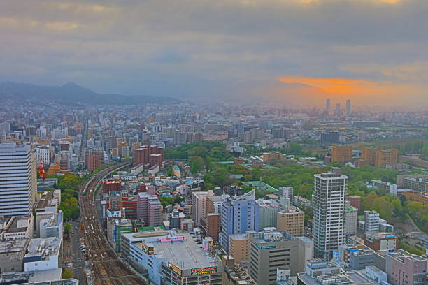 istock Sapporo, Japan cityscape at the Central Ward. 852011388