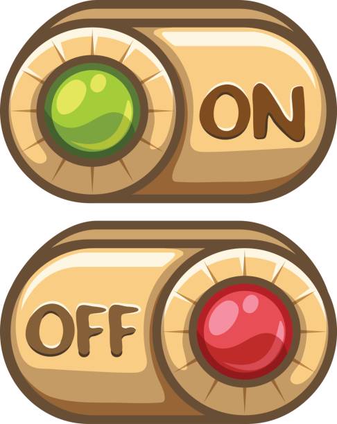 オンとオフのボタンのデザイン - clip on点のイラスト素材／クリップアート素材／マンガ素材／アイコン素材