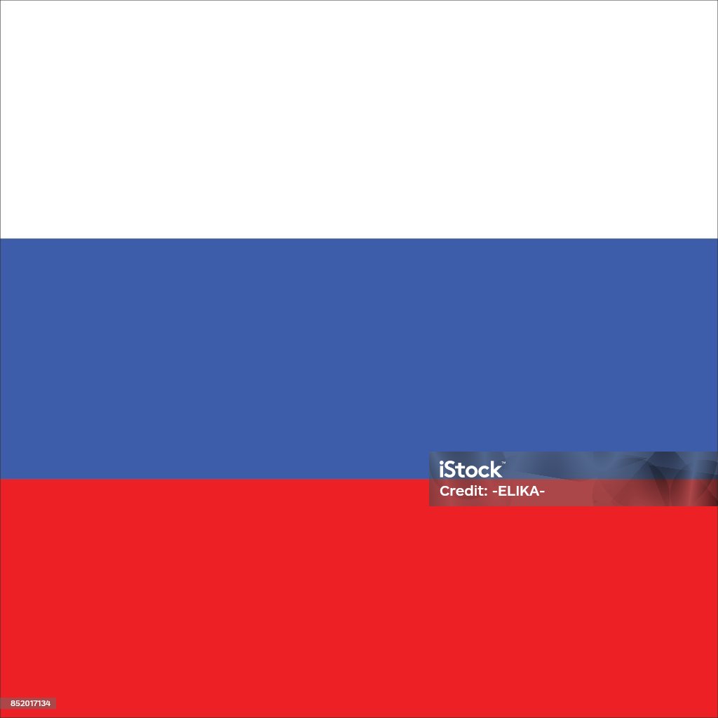 Bandera rusa  - arte vectorial de Bandera libre de derechos