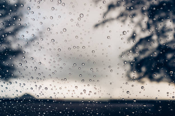 istock Water drops on glass. vintage tone 852018848