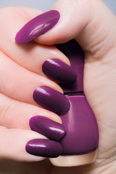 istock Plain dark purple Fashion Nail trends winter 852020512