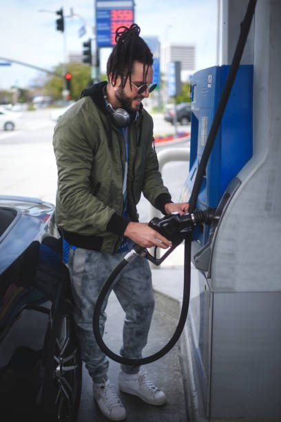 istock Man at the gas station 852023706