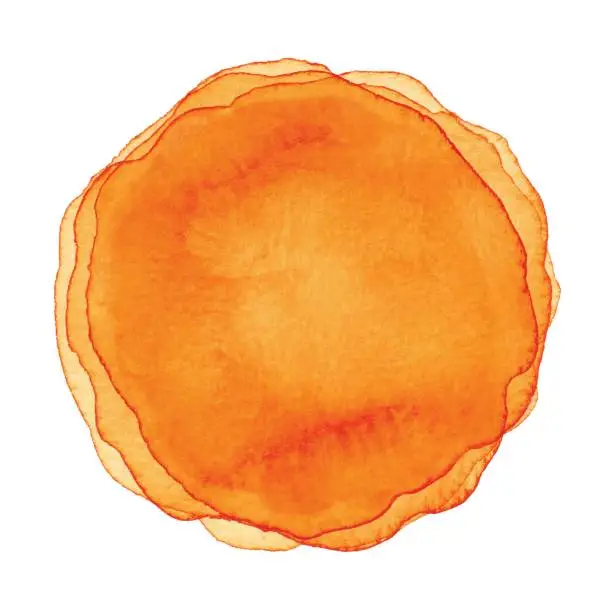 Vector illustration of Watercolor Orange Dots