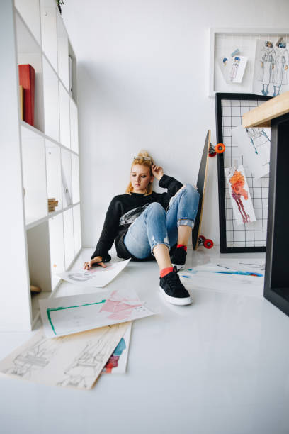 istock Fashion designer sketching 852033518