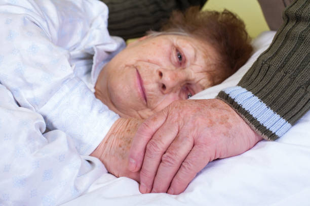 istock Close up bedridden woman 852037966