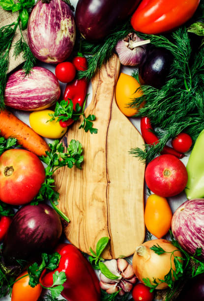 istock Cooking background, fresh vegetables and herbs 852038284