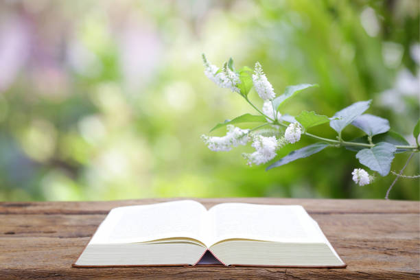istock White notebook and pencil on wooden table 852040226