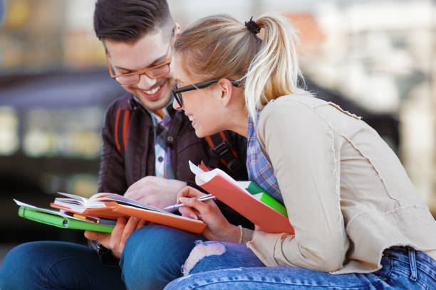 istock Students Couple Outdoors 852047222