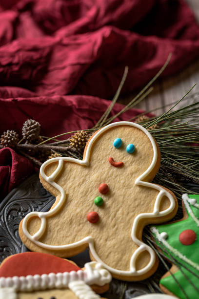 istock Christmas cookies on wooden table 852055136