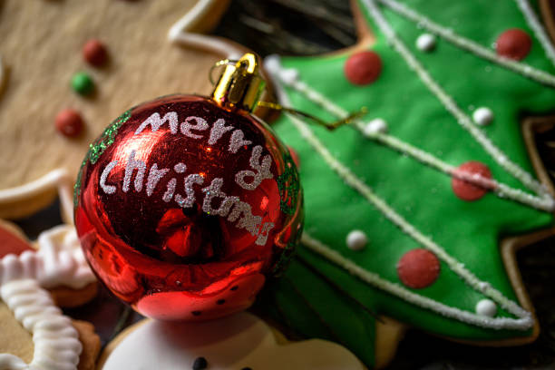 istock Christmas background with decorations and gift boxes on wooden board. 852055216