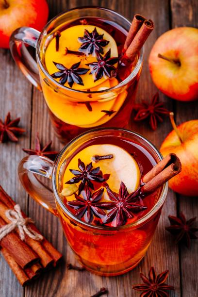 istock Hot mulled apple cider with cinnamon sticks, cloves and anise 852055724
