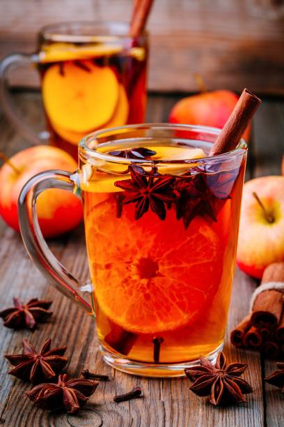 istock Hot mulled apple cider with cinnamon sticks, cloves and anise 852055776