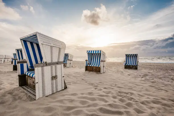 chairs on beach, Sylt Germany