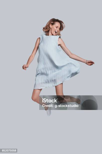 Going Crazy Stock Photo - Download Image Now - Women, Mid-Air, Jumping