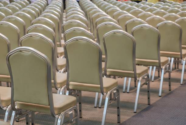 istock empty  chair row in a meeting room :Select focus with shallow depth of field. 852079236