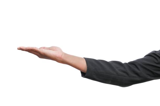 istock business man receiving hand on white background 852079784