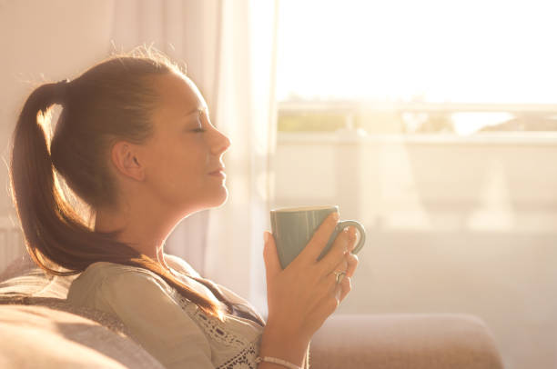 istock Woman enjoying morning coffee 852086202