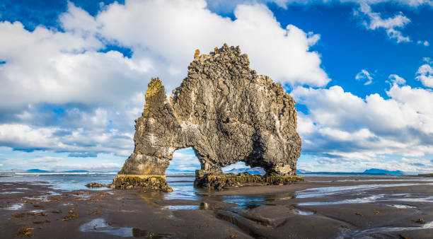 istock Iceland Hvitserkur iconic sea stack on volcanic black beach panorama 852092708