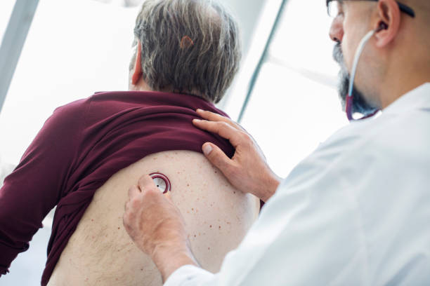 istock Senior man during medical examination 852092712