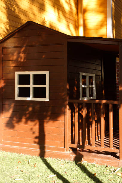 istock Children wooden playhouse 852093628