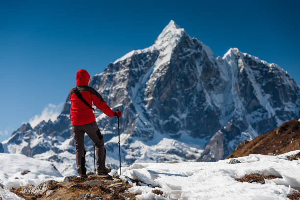 istock Trekker in Khumbu valley on a way to Everest Base camp 852098950
