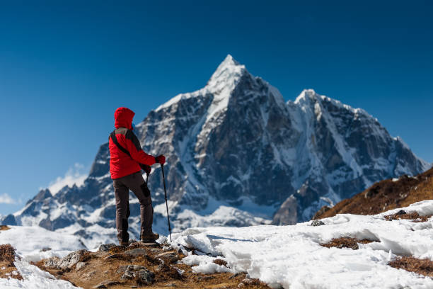 istock Trekker in Khumbu valley on a way to Everest Base camp 852098988