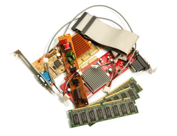istock Electronic circuit Board, printed circuit and circuit is isolated on white background. 852103176