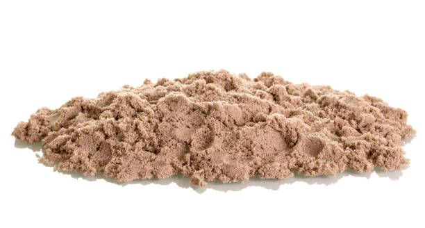 A heap of sand isolated on a white