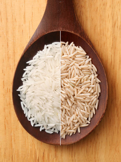 состав риса басмати - brown rice basmati rice rice cereal стоковые фото и изображения