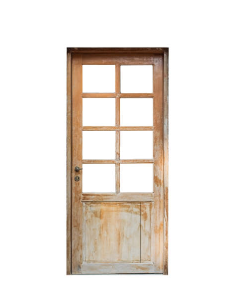 Wooden door front house Wooden door front house,isolated on background life stile stock pictures, royalty-free photos & images