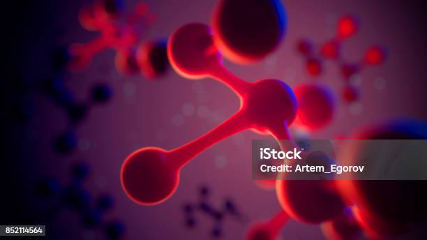 Science Or Medical Background With Molecules And Atoms Stock Photo - Download Image Now