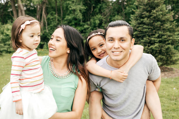 istock Happy family having fun outdoor 852114746