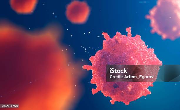 3d Illustration Of Cell Under Microscope Stock Photo - Download Image Now - Science, Stem Cell, Biological Cell