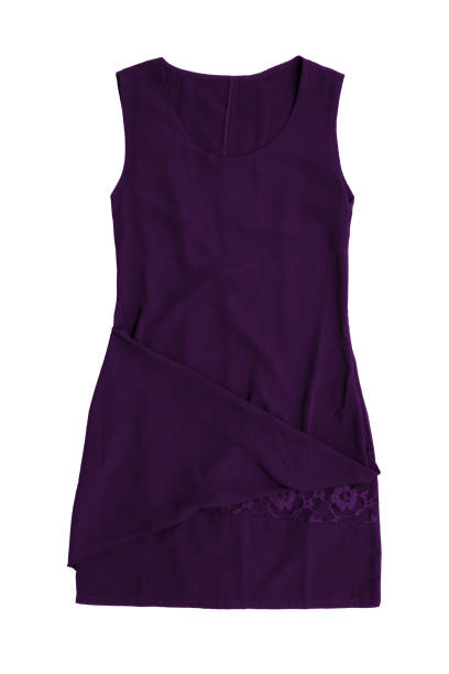istock elegant simple short purple dress with lace 852119276
