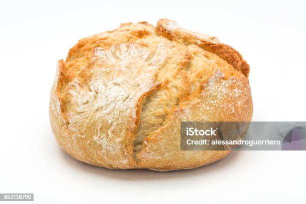 Baked Bread Isolated On White Background Stock Photo - Download Image Now - White Background, Bun - Bread, Bread