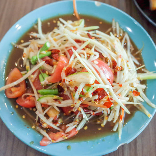 istock Thai food - spicy papaya salad ( som-tum ) 852146442
