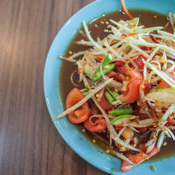 istock Thai food - spicy papaya salad ( som-tum ) 852146446