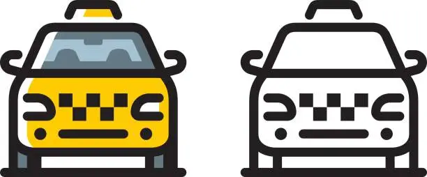 Vector illustration of Taxi cab icon