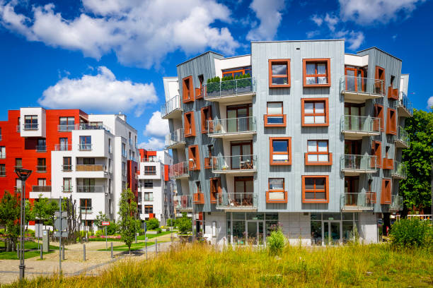 istock Colorful modern apartment buildings 852162282
