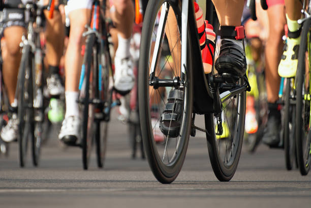 istock Cycling competition,cyclist athletes riding a race 852163250