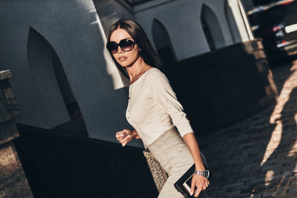 Modern businesswoman on the go.