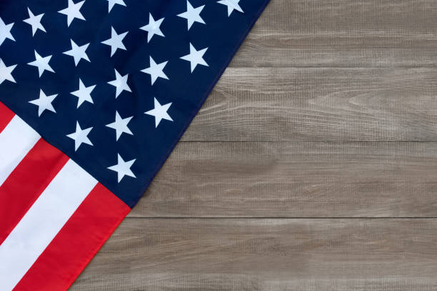 istock the American flag on a wooden board 852171092