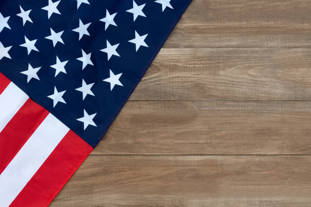 istock the American flag on a wooden board 852171106