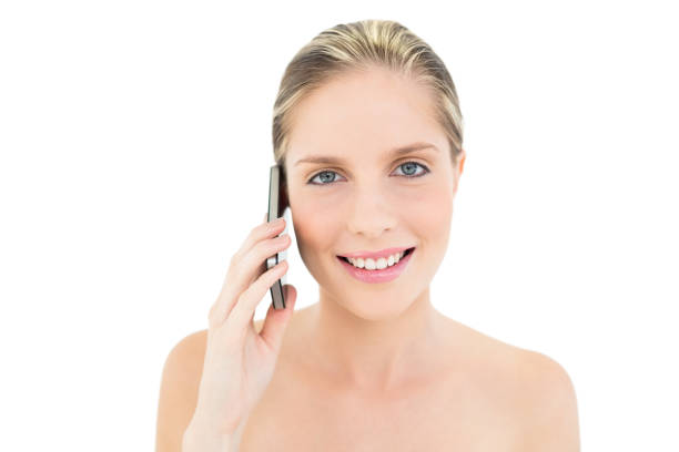 istock Delighted fresh blonde woman calling with her mobile phone 852173632
