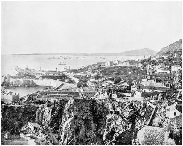 istock Antique photograph of World's famous sites: Gibraltar 852183748