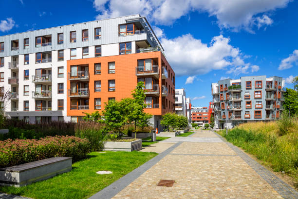 istock Colorful modern apartment buildings 852188280