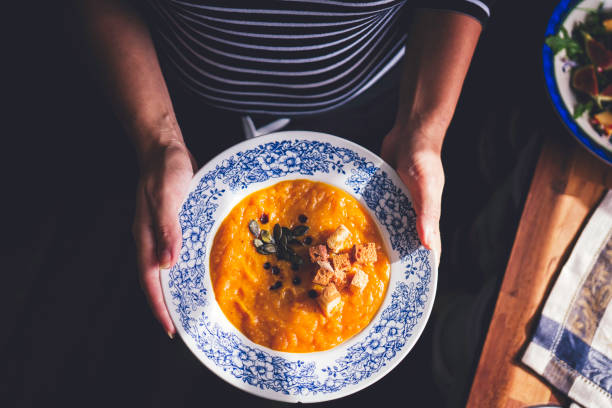 istock Pumpkin Soup with Croutons and Pumpkin Seeds 852195188