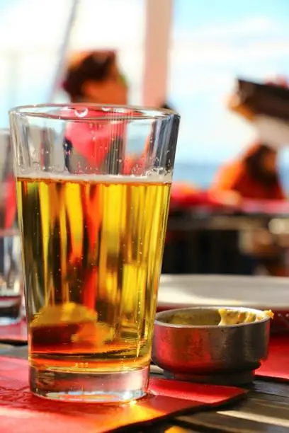 Beer Glass on a restaurante