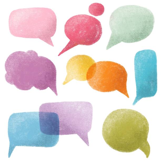 istock Collection of lovely colorful circle and oval speech bubbles 852199428