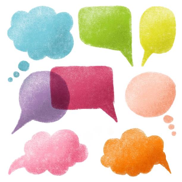 istock Collection of lovely colorful circle and oval speech bubbles 852199432
